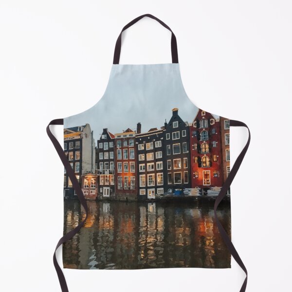 Item preview, Apartments Overlooking Dutch Marina - Watercolour Style designed and sold by WWWC2288.