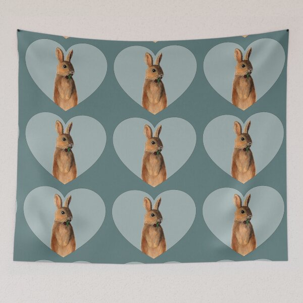 Item preview, Cute bunny/rabbit eating clover designed and sold by StephJChild.