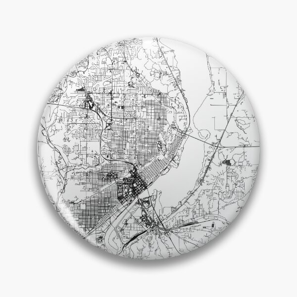 Artikelvorschau, Weiße Karte von Peoria entworfen und verkauft von multiplicitymap.