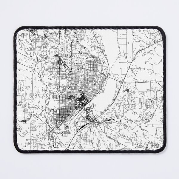 Item preview, Peoria White Map designed and sold by multiplicitymap.