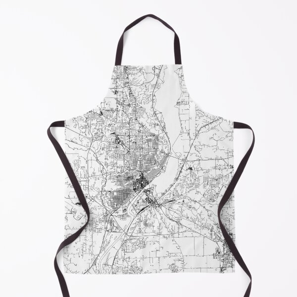Item preview, Peoria White Map designed and sold by multiplicitymap.