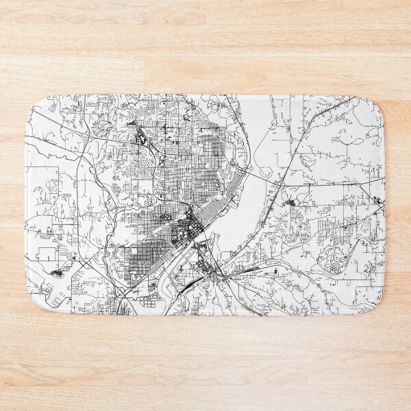 Item preview, Peoria White Map designed and sold by multiplicitymap.