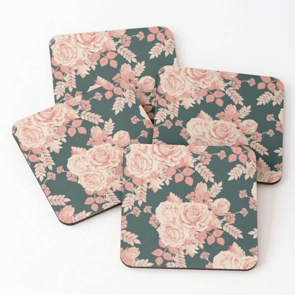 Item preview, Vintage Watercolor Rose Pattern on Green designed and sold by GraphicsClub.