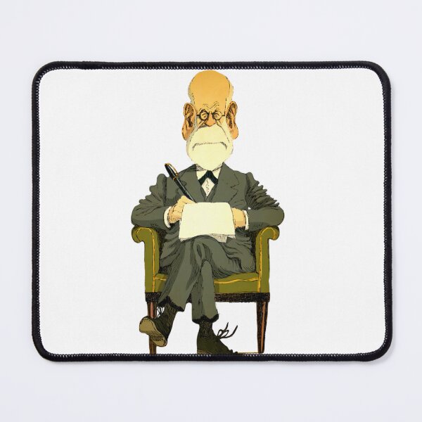 Item preview, sigmund freud cartoon sticker designed and sold by deztees.