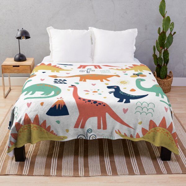 Item preview, Cute Dinosaur Pillow Dino Prehistoric Earth Fun Dinosaur Pattern designed and sold by Stephen Scharf.