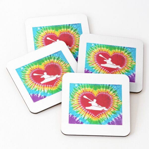 Item preview, Canoeing Tie Dye Heart Shape designed and sold by ClothingIL.