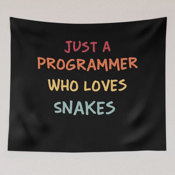 Item preview, Funny Programmer Gift | Funny Software Developer Gift | Funny Coder Gift | Just A Programmer Who Loves Snakes designed and sold by campingforge.