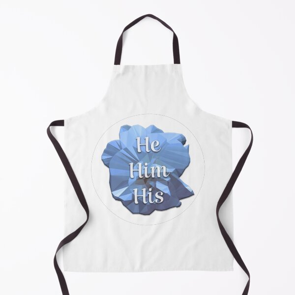 Item preview, Blue Low Poly Pronoun Flower - He/Him/His designed and sold by spaceacedesigns.