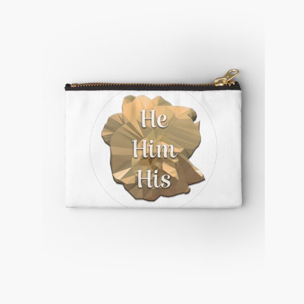 Item preview, Yellow Low Poly Pronoun Flower - He/Him/His designed and sold by spaceacedesigns.