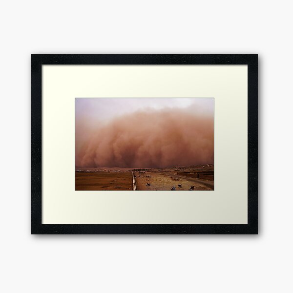 Sand storm in Afghanistan Framed Art Print