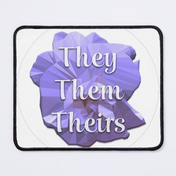 Item preview, Purple Low Poly Pronoun Flower - They/Them/Theirs designed and sold by spaceacedesigns.