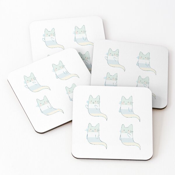Item preview, unlabled pride flag blushing ghost cats • cute ghost pack designed and sold by sunfloras.