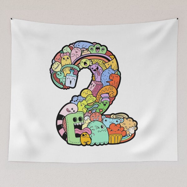 Item preview, Number two doodle -- cute funny monsters  designed and sold by MagicStrawberry.