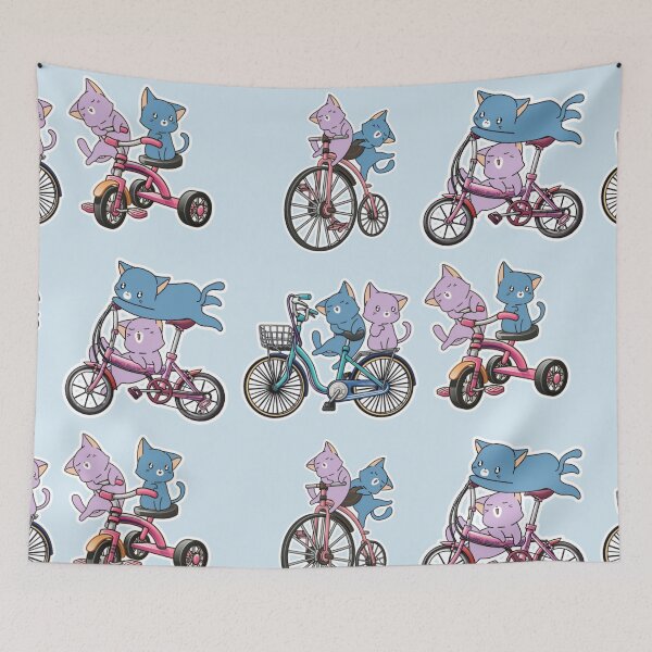 Item preview, Cute Cats Riding Bicycle 4 Pack 4 Sticker pack designed and sold by Stephen Scharf.
