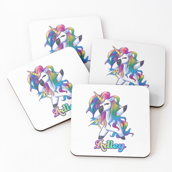 Item preview, A for Adley - Unicorn Rainbow Kids T-Shirt designed and sold by BeauWellingto.