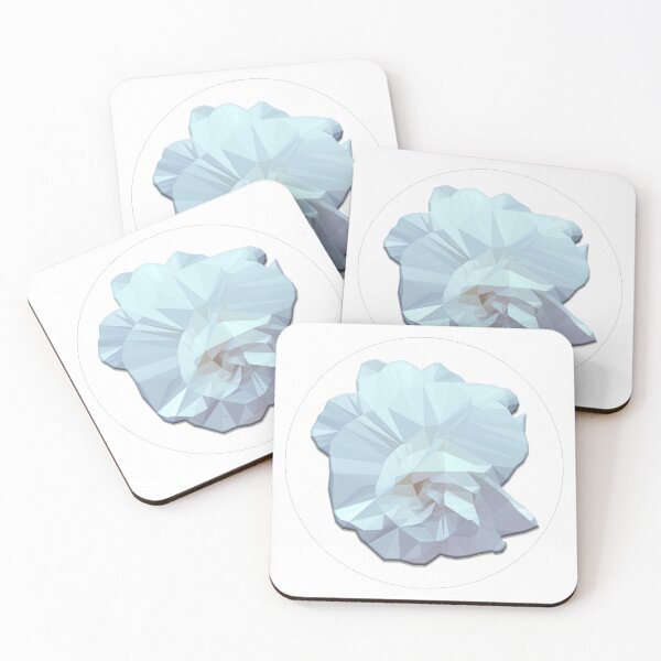 Item preview, Light Blue Low Poly Flower designed and sold by spaceacedesigns.
