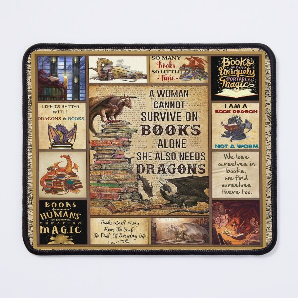 Item preview, A Woman Cannot Survive On Books Alone She Also Needs Dragons designed and sold by GunillaBlau.