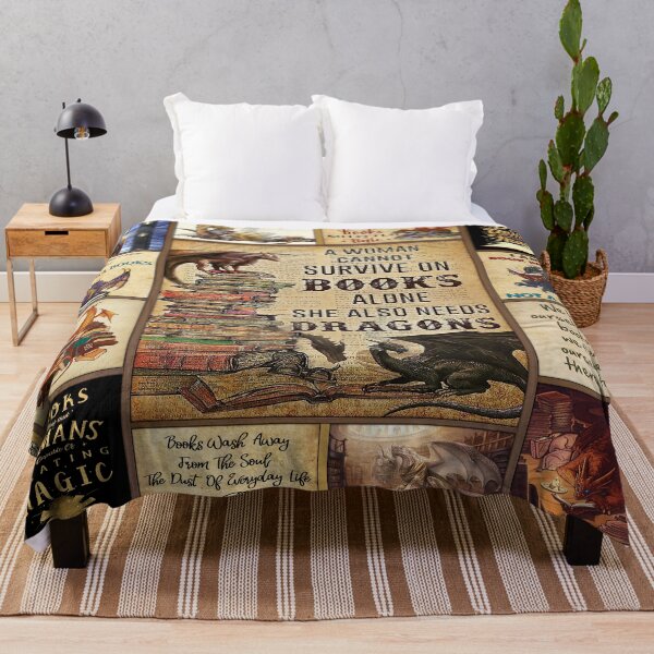 Item preview, A Woman Cannot Survive On Books Alone She Also Needs Dragons designed and sold by GunillaBlau.