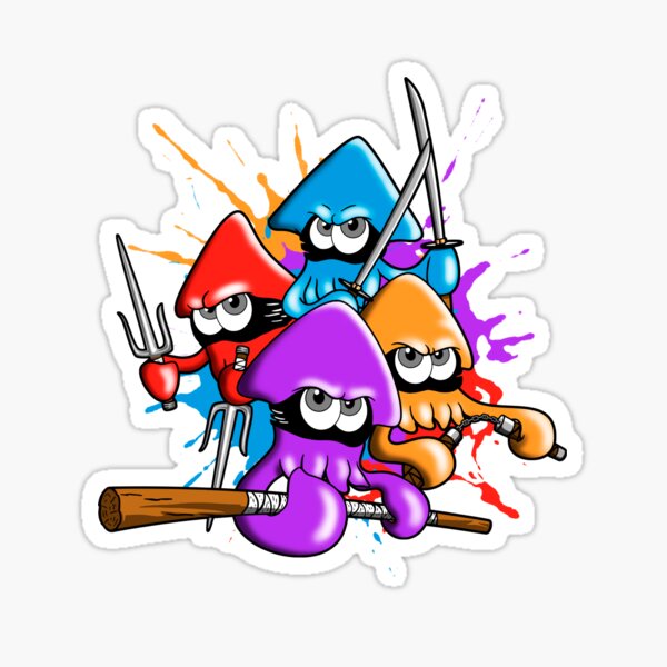 Teenage splatter ninja squids. Sticker