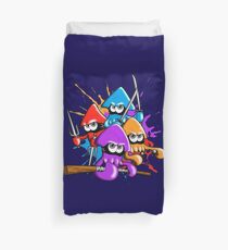 Teenage splatter ninja squids. Duvet Cover