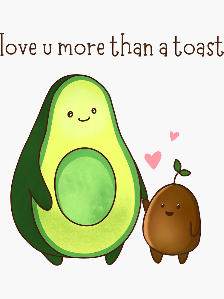 "Avocado Baby Love Happy National Avocado Day" Sticker for Sale by