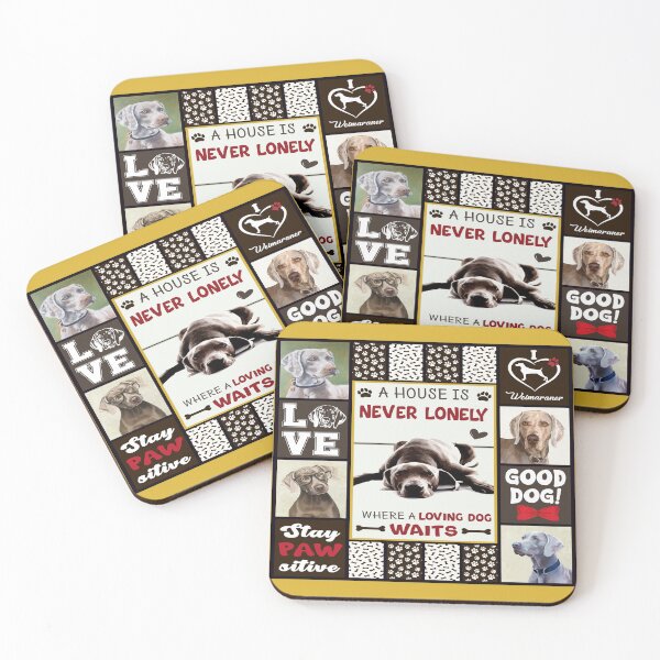 Item preview, A House Is Never Lonely Where A Loving Dog Waits Weimaraner Dog designed and sold by GunillaBlau.