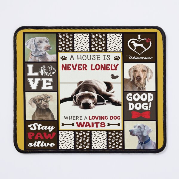 Item preview, A House Is Never Lonely Where A Loving Dog Waits Weimaraner Dog designed and sold by GunillaBlau.