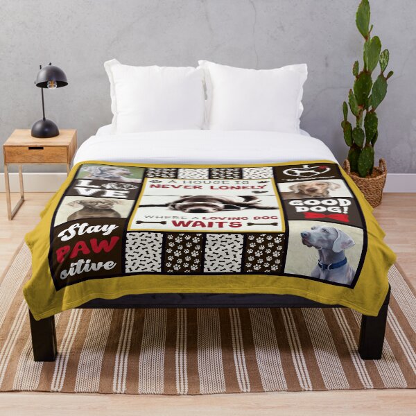 Item preview, A House Is Never Lonely Where A Loving Dog Waits Weimaraner Dog designed and sold by GunillaBlau.