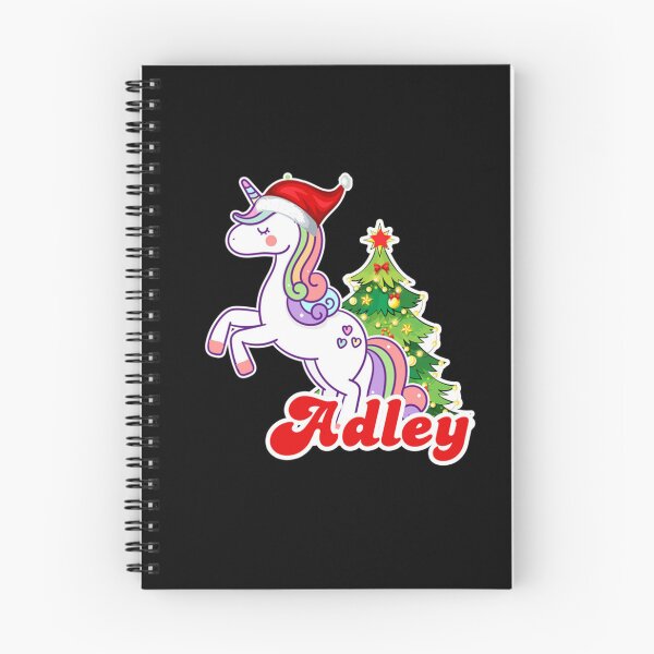 Item preview, A For Adley - Love books Adley, Kids, Rainbow, Unicorn, Birthday, Gift, Funny Spiral Notebook designed and sold by BeauWellingto.