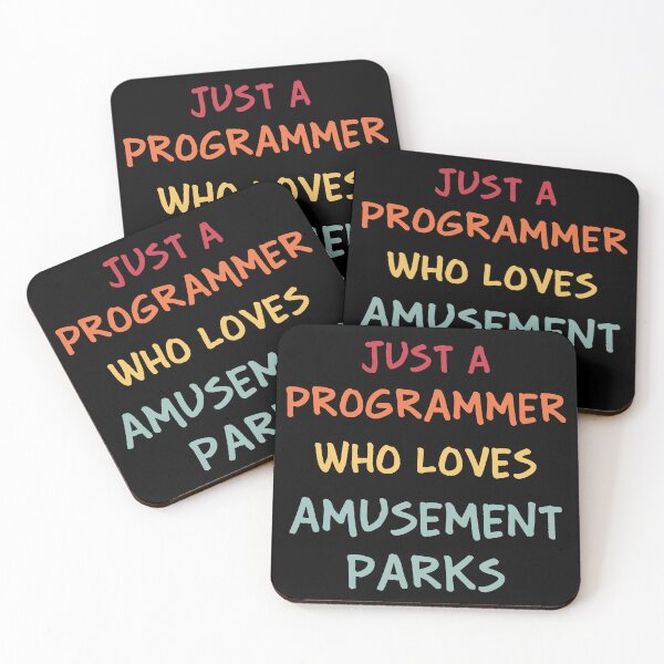 Item preview, Funny Programmer Gift | Funny Software Developer Gift | Funny Coder Gift | Just A Programmer Who Loves Amusement Parks designed and sold by campingforge.