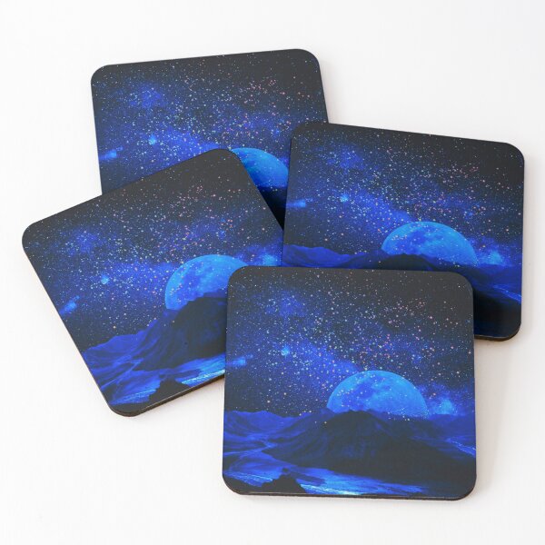 Item preview, Neon Blue Glitter Night Galaxy designed and sold by BlissHeaven.