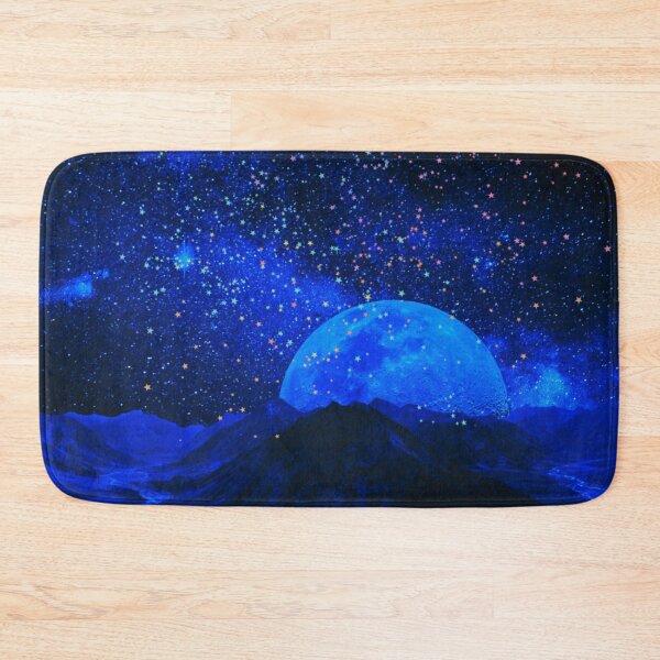 Item preview, Neon Blue Glitter Night Galaxy designed and sold by BlissHeaven.