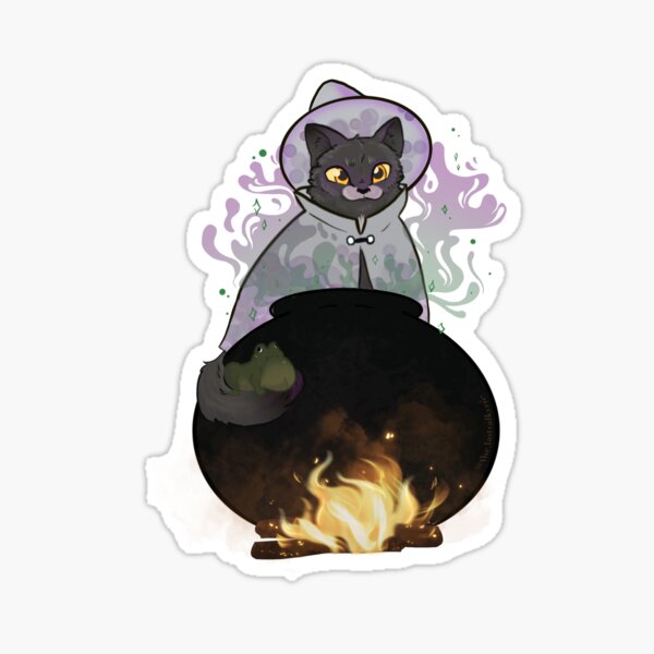 Item preview, Witch Cat, Grey designed and sold by venusvalkyrie.