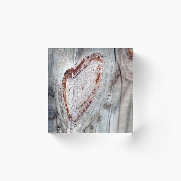 Smiley Heart Acrylic Block