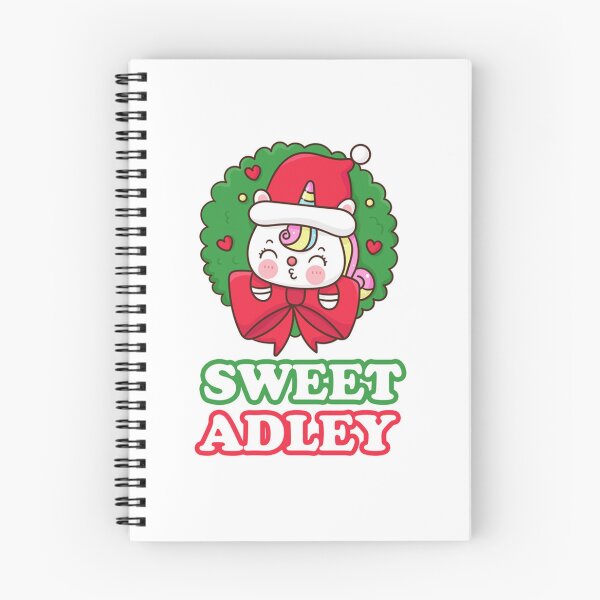 Item preview, Adley - Love sweet adley , Kids, Rainbow, Unicorn, Birthday, Gift, Funny Spiral Notebook designed and sold by BeauWellingto.