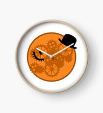 Ein Uhrwerk Orange Gears und Cogs Uhr