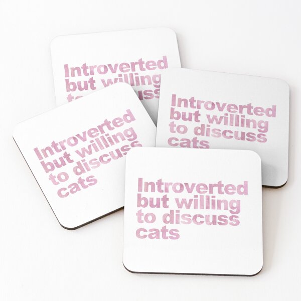 Item preview, Introverted But Willing to Discuss Cats designed and sold by neesheew.