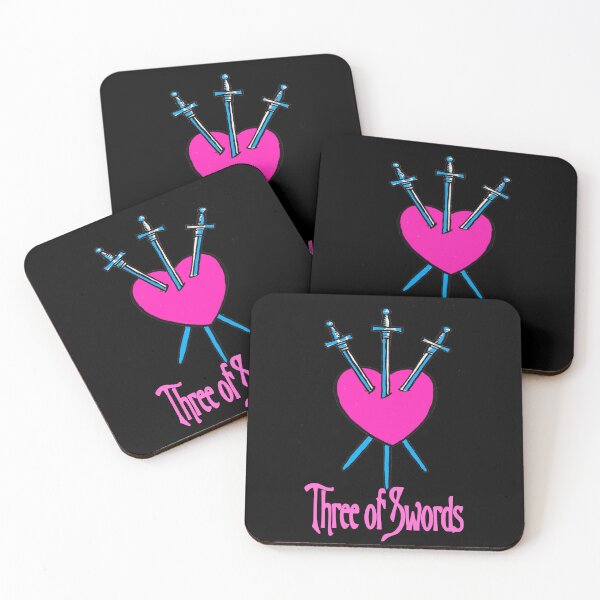 Item preview, three of swords tarot designed and sold by rokeame.