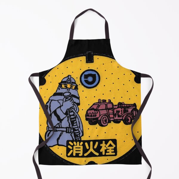 Item preview, Fireman with hose and truck on manhole in Japan - Color designed and sold by mattraski.