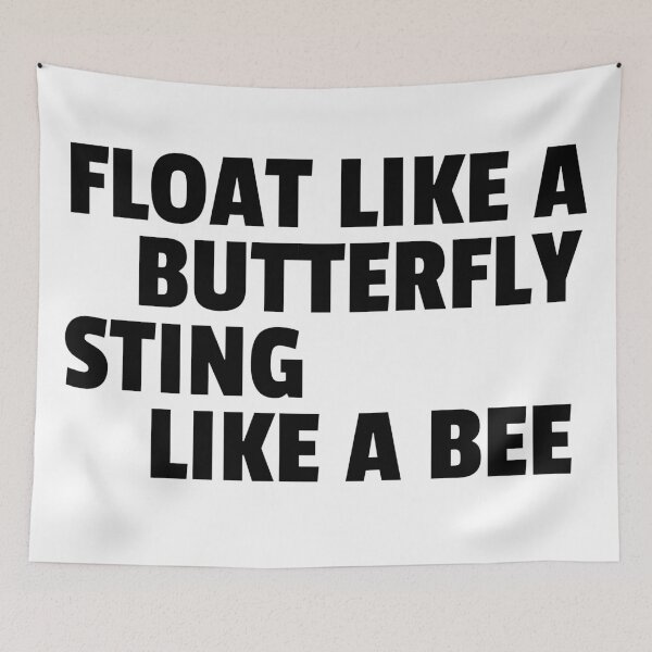 Item preview, Float Like A Butterfly Sting Like A Bee Boxing Quote Cool Badass designed and sold by Sid3walkArt2.