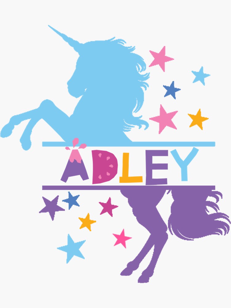 "adley unicorns Kids TShirt" Sticker for Sale by BeauWellingto Redbubble