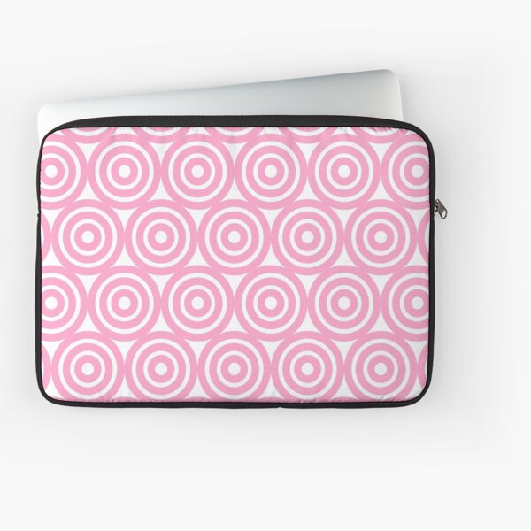 Circle Pattern - Repeating Pink Laptop Sleeve