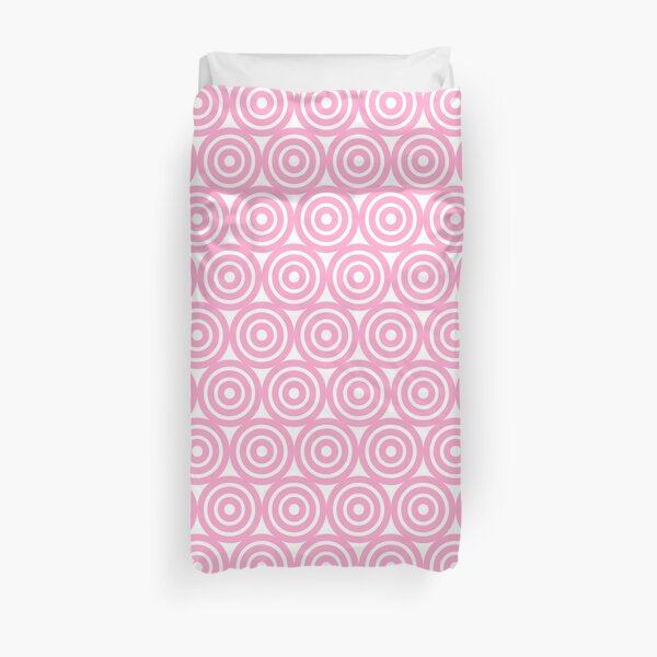 Circle Pattern - Repeating Pink Duvet Cover