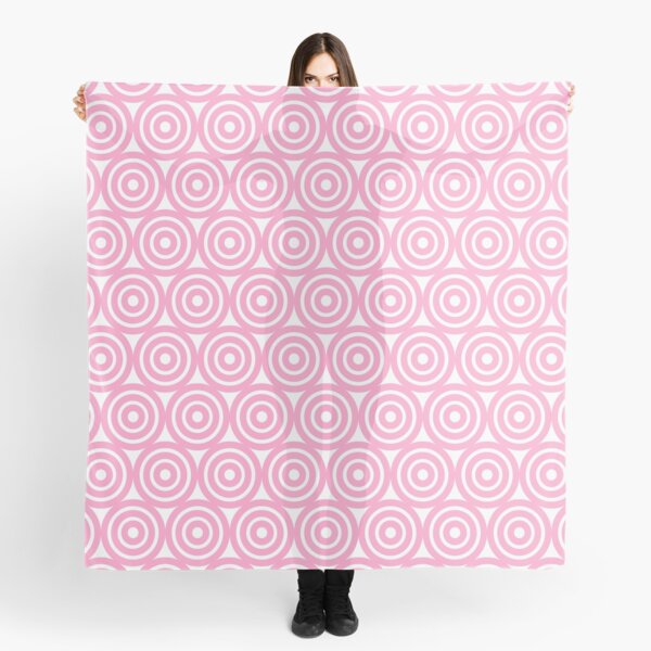 Circle Pattern - Repeating Pink Scarf