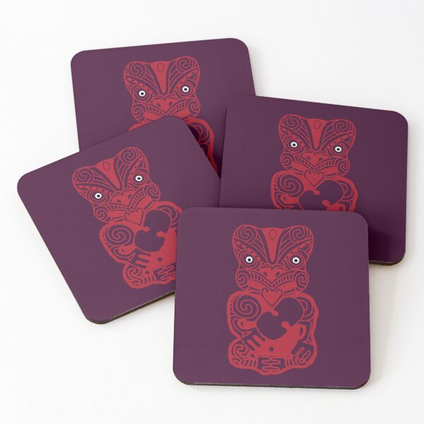Item preview, Maori Tiki , red on red designed and sold by EurekaRoad.