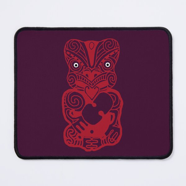 Item preview, Maori Tiki , red on red designed and sold by EurekaRoad.