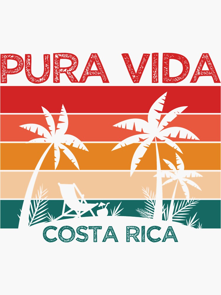 Costa Rica Pura Vida Costa Rica Traveler Sticker for Sale by