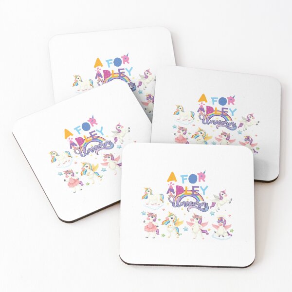 Item preview, kawai girl a for adley unicorns cartoon for kids Sticker designed and sold by BeauWellingto.