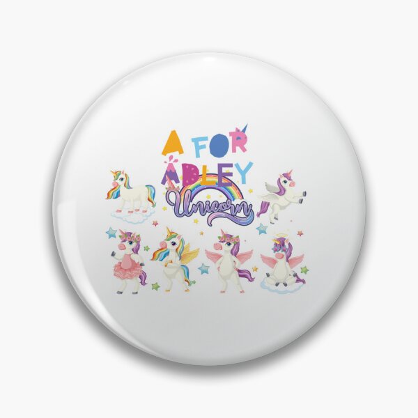 Item preview, kawai girl a for adley unicorns cartoon for kids Sticker designed and sold by BeauWellingto.