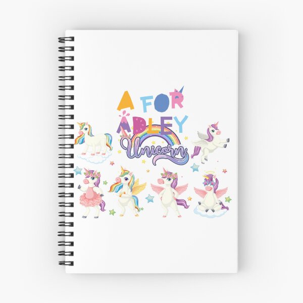 Item preview, kawai girl a for adley unicorns cartoon for kids Sticker designed and sold by BeauWellingto.
